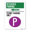 Signmission Reserved Parking Permit Parking W/ & Left Arrow Heavy-Gauge Alum Parking, 18" x 24", A-1824-23145 A-1824-23145 - alternate 1